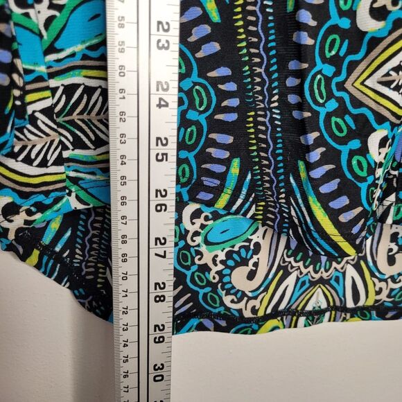 y2k Style and Co multicolor quirky button front electric art to wear top size L - Picture 6 of 6